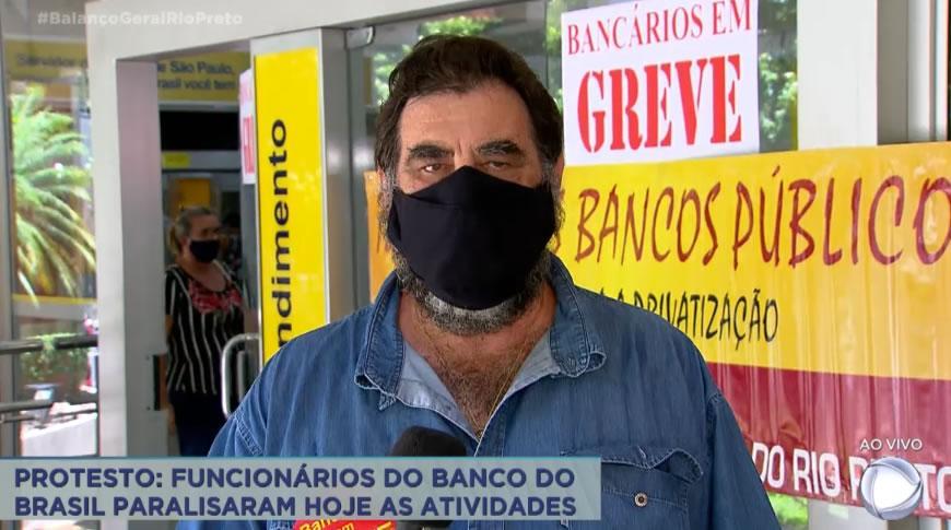 Protesto de funcionários do Banco do Brasil contra reestruturação