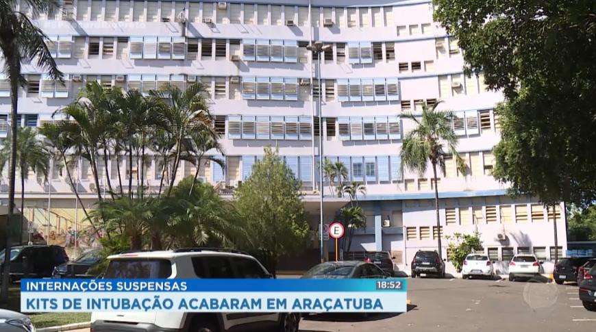 Internações  são suspensas por falta de  kits de intubação em Araçatuba