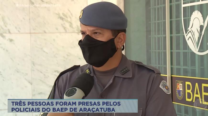 Três pessoas foram presas pelos policiais do BAEP  de Araçatuba