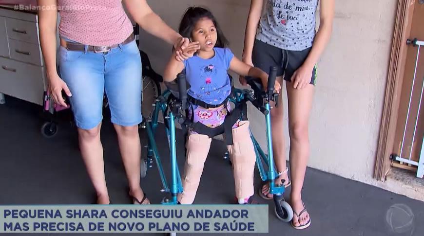 Garota de Nova Granada que ganhou andador, precisa de um novo convênio médico