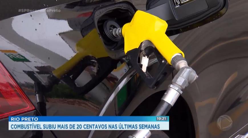 Combustível subiu mais de R$ 0,20 nas últimas semanas em Rio Preto