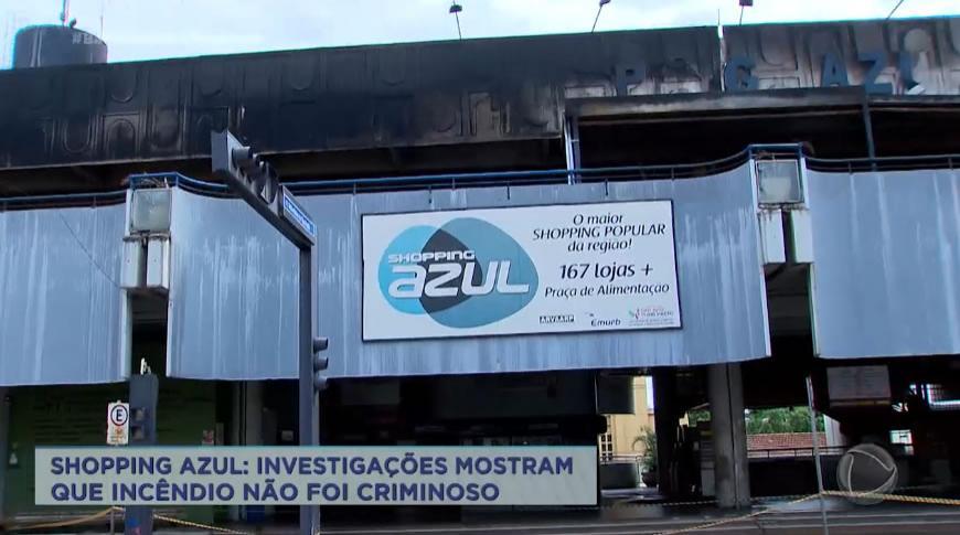Incêndio que destruiu o antigo Shopping Azul, em Rio Preto, não foi criminoso