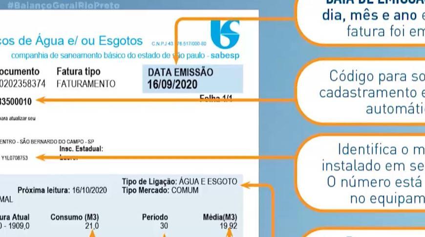 Conta de água da Sabesp de Prudente está de cara nova