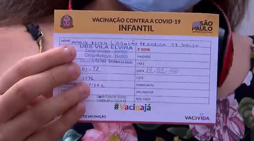 Começa em Rio Preto a vacinação de crianças de 5 a 11 anos