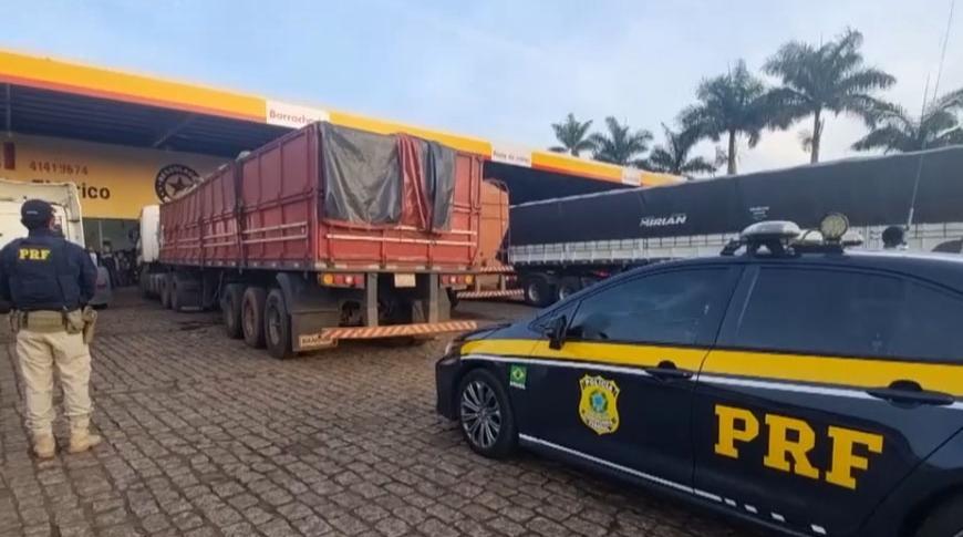 Caminhão carregado com melancias trafegava na BR-153 sem condições de segurança
