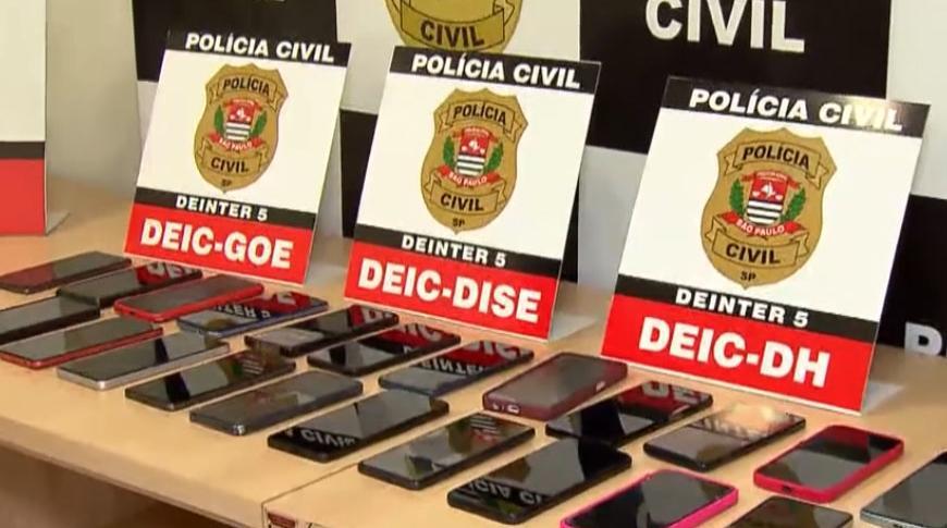 Operação recupera celulares furtados em Rio Preto